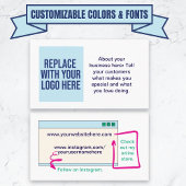 Individuell anpassbare, moderne Visitenkarte