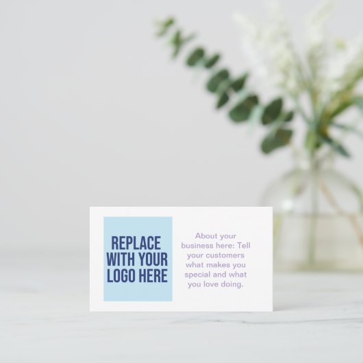 Individuell anpassbare, moderne Visitenkarte (Stehend Vorderseite)