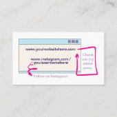 Individuell anpassbare, moderne Visitenkarte (Rückseite)
