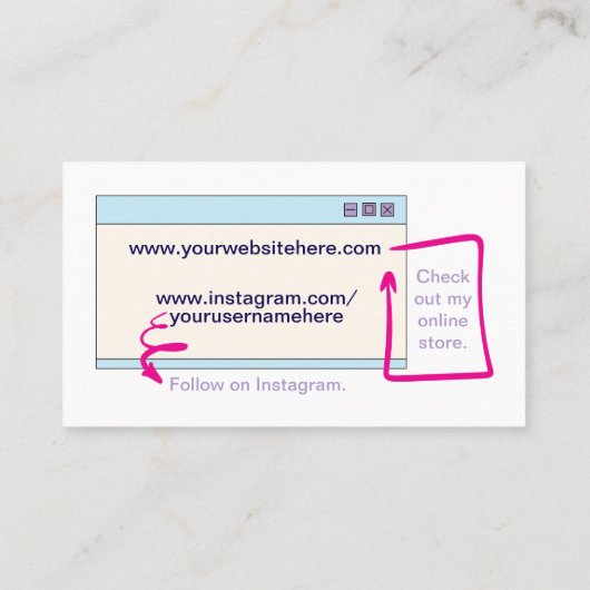 Individuell anpassbare, moderne Visitenkarte (Rückseite)