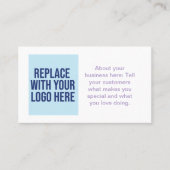 Individuell anpassbare, moderne Visitenkarte (Vorderseite)