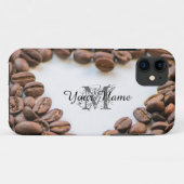Individuell anpassbare Monogram Coffeeholic Handy  Case-Mate iPhone Hülle (Rückseite (Horizontal))
