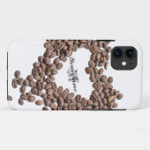 Individuell anpassbare Monogram Coffeeholic Handy  Case-Mate iPhone Hülle (Rückseite (Horizontal))