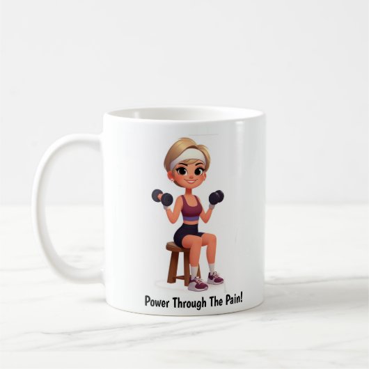 Individuell anpassbare Motivierend Fitness Kaffee  Kaffeetasse (Links)