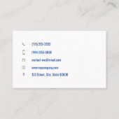 Individuell anpassbare nationale Visitenkarte (Rückseite)