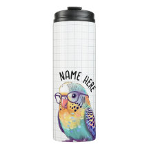 Individuell anpassbare Nerdy Budgie Tumbler