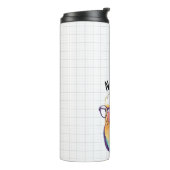 Individuell anpassbare Nerdy Budgie Tumbler Thermosbecher (Nach links gedreht)