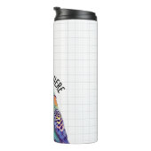 Individuell anpassbare Nerdy Budgie Tumbler Thermosbecher (Nach rechts gedreht)