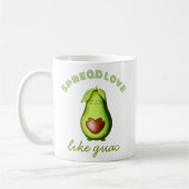 Individuell anpassbare Niedliche Avocado Handgezei Kaffeetasse (Links)