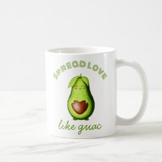 Individuell anpassbare Niedliche Avocado Handgezei Kaffeetasse