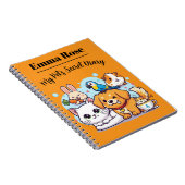 Individuell anpassbare Niedliche Cartoon-Pets für  Notizblock (Rechte Seite)