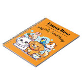 Individuell anpassbare Niedliche Cartoon-Pets für  Notizblock (Linke Seite)