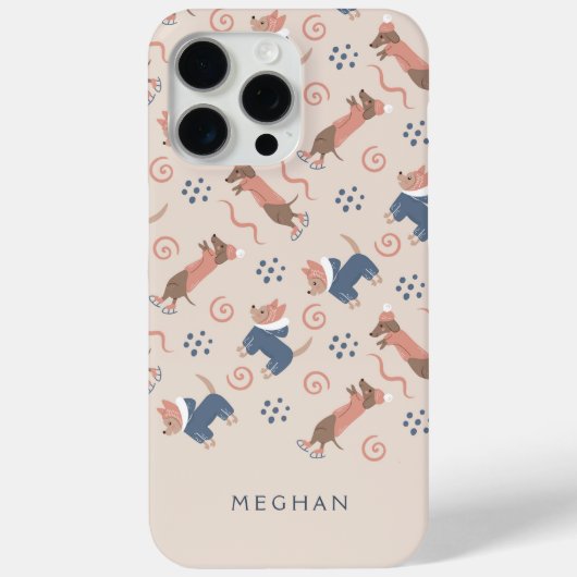 Individuell anpassbare Niedliche Dackel & Terrier Case-Mate iPhone Hülle (Rückseite)