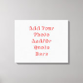 Individuell anpassbare persönliche Leinwand (Vorderseite)