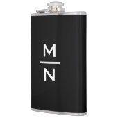 Individuell anpassbare persönliche Monogramm Flachmann (Links)