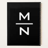 Individuell anpassbare persönliche Monogramm Planer (Rückseite)