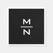 Individuell anpassbare persönliche Monogramm Serviette (Vorderseite)
