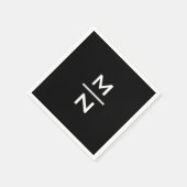 Individuell anpassbare persönliche Monogramm Serviette (Ecke)