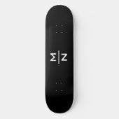 Individuell anpassbare persönliche Monogramm Skateboard (Vorderseite)