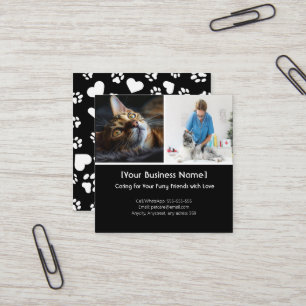 Individuell anpassbare Pet Care Business Card mit  Quadratische Visitenkarte