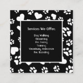 Individuell anpassbare Pet Care Business Card mit  Quadratische Visitenkarte (Rückseite)