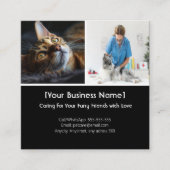 Individuell anpassbare Pet Care Business Card mit  Quadratische Visitenkarte (Vorderseite)