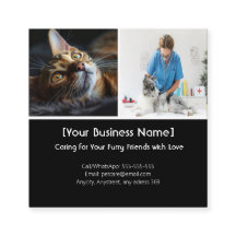Individuell anpassbare Pet Care Business Card mit