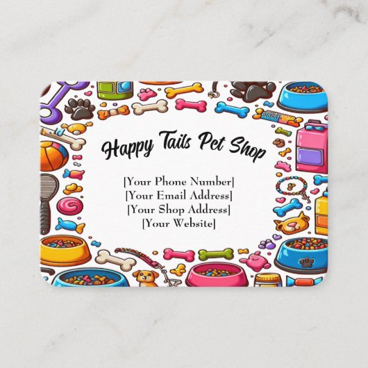 Individuell anpassbare Pet Shop Business Card Spie Visitenkarte (Vorderseite)