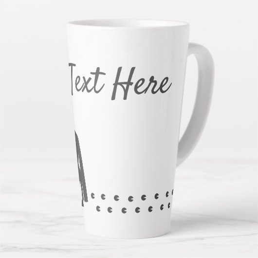 Individuell anpassbare Pferde Latte Tasse (Rechte Ecke)