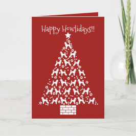 Individuell anpassbare Poodle Holiday Card (Welpen Feiertagskarte