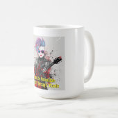 Individuell anpassbare Punk Girl Gitarrist Art Ins Kaffeetasse (VorderseiteRechts)