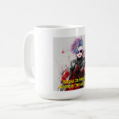 Individuell anpassbare Punk Girl Gitarrist Art Ins Kaffeetasse (Vorderseite Links)