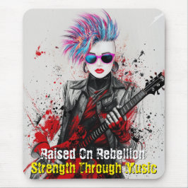 Individuell anpassbare Punk Girl Gitarrist Art Ins Mousepad
