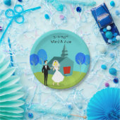 Individuell anpassbare Retro-Teller für Hochzeitsc Pappteller (Party)