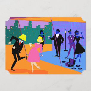 Individuell anpassbare Retro Urban Dach Party Einl Einladung