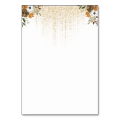 Individuell anpassbare Rustic Boho Fall Tischnumme Tischnummer (Rückseite)