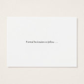 Individuell anpassbare Save the Date Card, helle r (Rückseite)