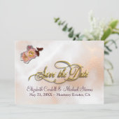 Individuell anpassbare Save the Date Hochzeitskart (Stehend Vorderseite)