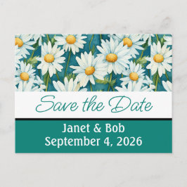 Individuell anpassbare Save the Date Postkarte aqu