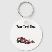 Individuell anpassbare Schlichte Rennwagen Schlüsselanhänger (Vorderseite)