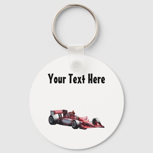 Individuell anpassbare Schlichte Rennwagen Schlüsselanhänger (Vorderseite)