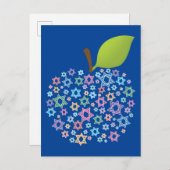 ✡ 🕎 individuell anpassbare Shana Tova Postkarte (Vorne/Hinten)