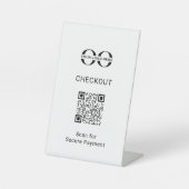 Individuell anpassbare, sichere Zahlung QR Code Ta Sockelschild (Vorderseite)