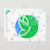 Individuell anpassbare Spendenlebenskarte für Unte Feiertagspostkarte (Vorne/Hinten)