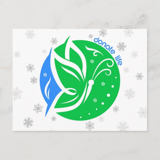 Individuell anpassbare Spendenlebenskarte für Unte Feiertagspostkarte (Vorderseite)