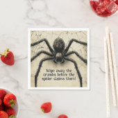 Individuell anpassbare Spine-Kribbelspinne HALLOWE Serviette (Beispiel)