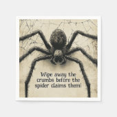 Individuell anpassbare Spine-Kribbelspinne HALLOWE Serviette (Vorderseite)