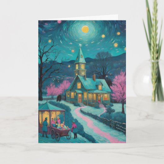 Individuell anpassbare Starry Night Einmaliges Wei Karte (Vorderseite)