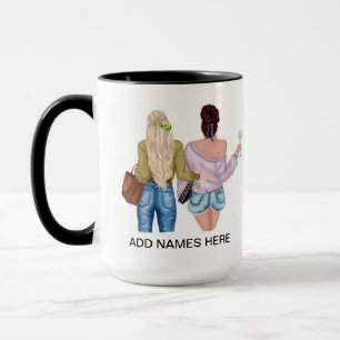 Individuell anpassbare Tasse für die besten Freun