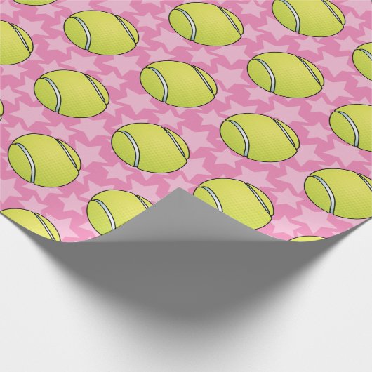 Individuell anpassbare Tennis Geschenkpapier (Ecke)